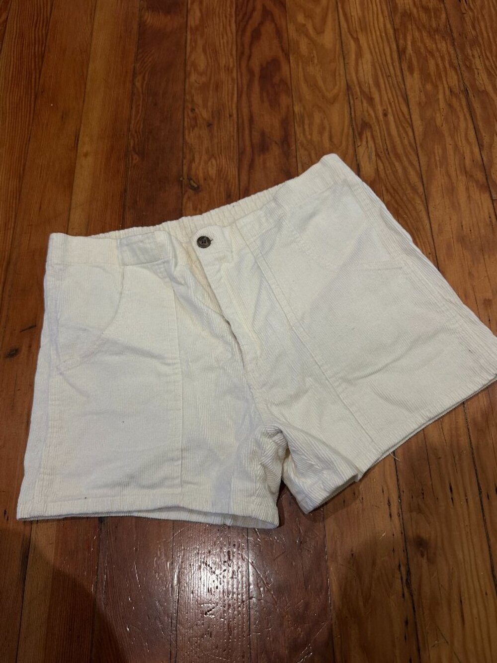 Vintage Weeds White Corduroy Shorts • Size 38 • 90s Surf Skate
